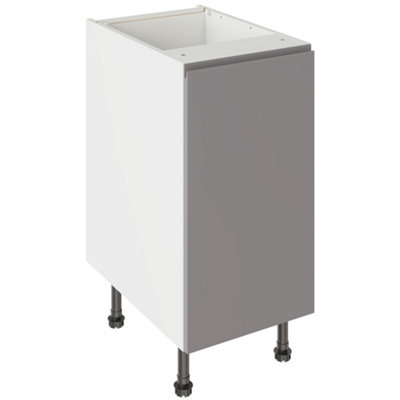 Kitchen Kit Base Unit 400Mm W/ J-Pull Cabinet Door - Ultra Matt Dust Grey