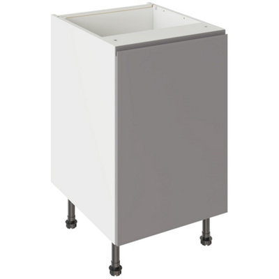 Kitchen Kit Base Unit 500mm W/ J-Pull Cabinet DoorUltra Matt Dust Grey from B&Q