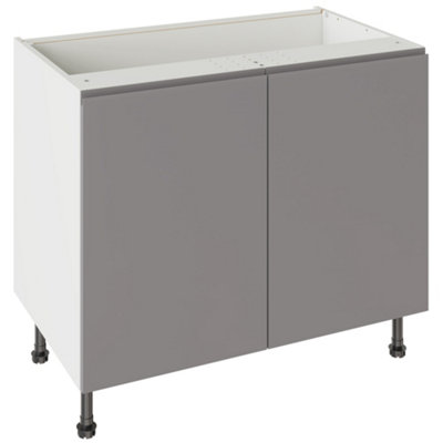 Kitchen Kit Base Unit 1000mm W/ J-Pull Cabinet DoorUltra Matt Dust Grey from B&Q