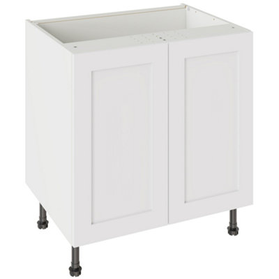 Kitchen Kit Base Unit 800mm W/ Shaker Cabinet DoorUltra Matt White from B&Q