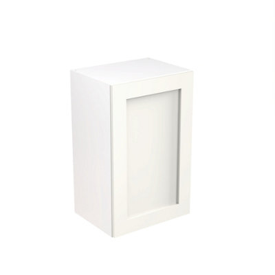 Kitchen Kit Wall Unit 450mm W/ Shaker Cabinet DoorUltra Matt White from B&Q