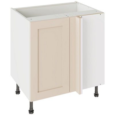 Kitchen Kit Base Unit Blind Corner 800mm W/ Shaker Cabinet DoorUltra Matt Cashmere from B&Q