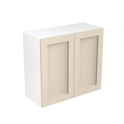 Kitchen Kit Wall Unit 800mm W/ Shaker Cabinet DoorUltra Matt Cashmere from B&Q