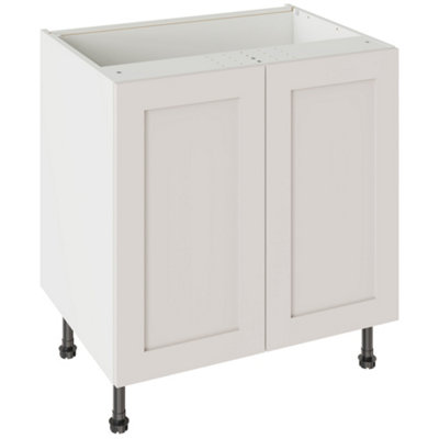 Kitchen Kit Base Unit 800mm W/ Shaker Cabinet DoorUltra Matt Light Grey from B&Q