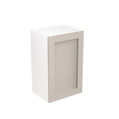 Kitchen Kit Wall Unit 450mm W/ Shaker Cabinet DoorUltra Matt Light Grey from B&Q