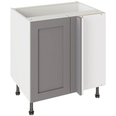 Kitchen Kit Base Unit Blind Corner 800mm W/ Shaker Cabinet DoorUltra Matt Dust Grey from B&Q