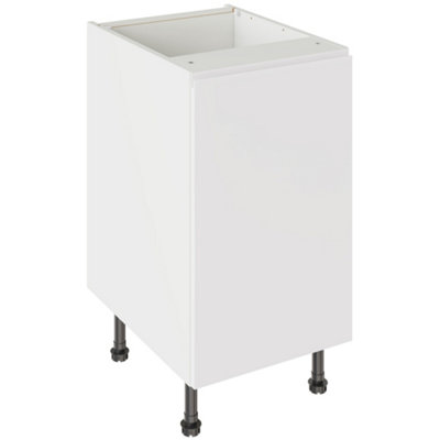 Kitchen Kit Base Unit 450mm W/ J-Pull Cabinet DoorSuper Gloss White from B&Q
