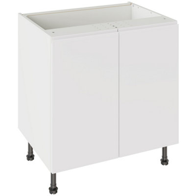 Kitchen Kit Base Unit 800mm W/ J-Pull Cabinet DoorUltra Matt White from B&Q