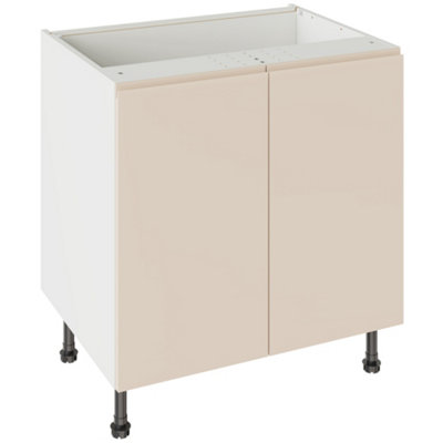 Kitchen Kit Base Unit 800mm W/ J-Pull Cabinet DoorUltra Matt Cashmere from B&Q