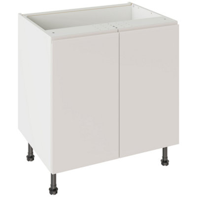 Kitchen Kit Base Unit 800mm W/ J-Pull Cabinet DoorUltra Matt Light Grey from B&Q