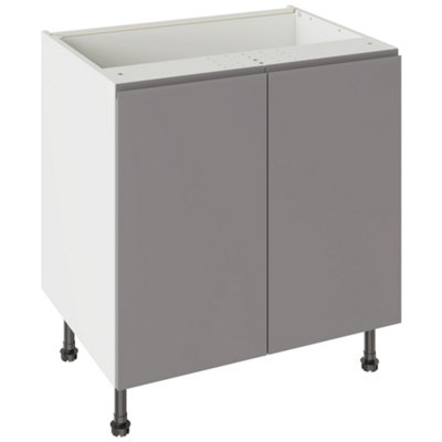 Kitchen Kit Base Unit 800mm W/ J-Pull Cabinet DoorUltra Matt Dust Grey from B&Q