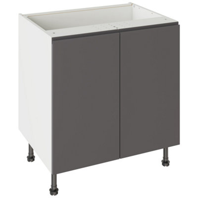 Kitchen Kit Base Unit 800mm W/ J-Pull Cabinet DoorUltra Matt Graphite from B&Q