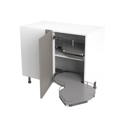 Kitchen Kit Base Unit Blind Corner With Pull Out Right 1000mm W/ Shaker Cabinet DoorUltra Matt Dust Grey from B&Q