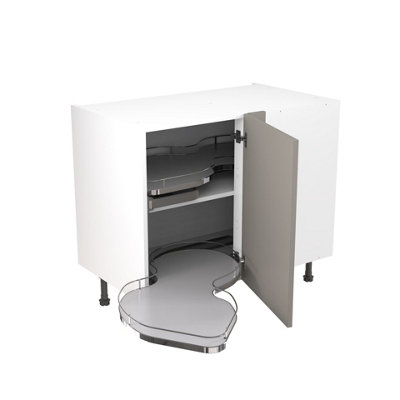 Kitchen Kit Base Unit Blind Corner With Pull Out Left 1000mm W/ Shaker Cabinet DoorUltra Matt Dust Grey from B&Q