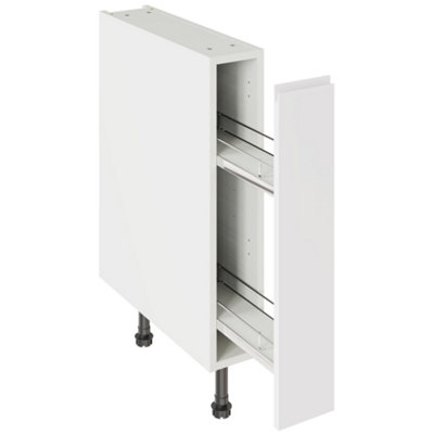 Kitchen Kit Base Unit With Pull Out Storage 150mm W/ J-Pull Cabinet DoorSuper Gloss White from B&Q