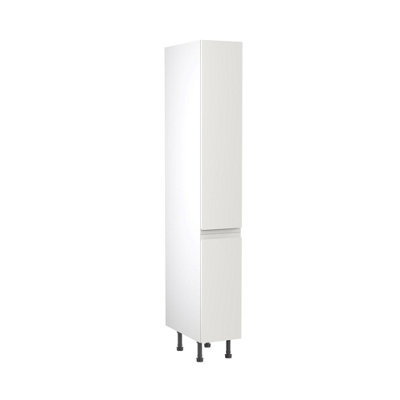 Kitchen Kit Larder Tall Unit 300mm W/ J-Pull Cabinet DoorSuper Gloss White from B&Q