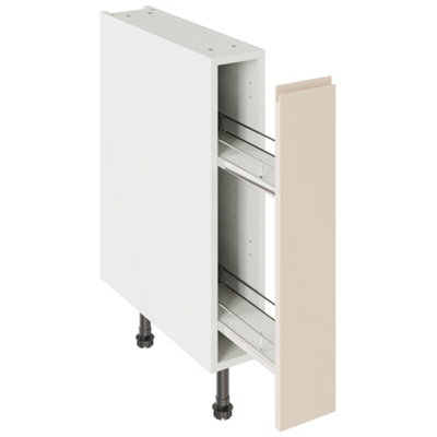 Kitchen Kit Base Unit With Pull Out Storage 150mm W/ J-Pull Cabinet DoorSuper Gloss Cashmere from B&Q