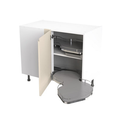 Kitchen Kit Base Unit Blind Corner With Pull Out Right 1000mm W/ J-Pull Cabinet DoorSuper Gloss Cashmere from B&Q