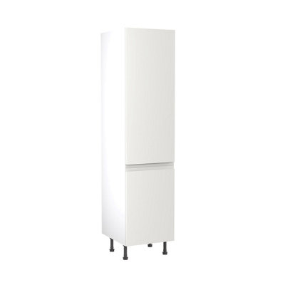 Kitchen Kit Larder Tall Unit 500mm W/ J-Pull Cabinet DoorUltra Matt White from B&Q