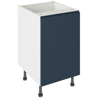 Kitchen Kit Base Unit 500mm W/ J-Pull Cabinet DoorUltra Matt Indigo Blue from B&Q