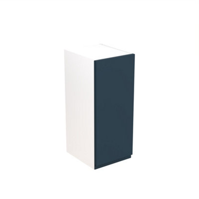 Kitchen Kit Wall Unit 300mm W/ J-Pull Cabinet DoorUltra Matt Indigo Blue from B&Q
