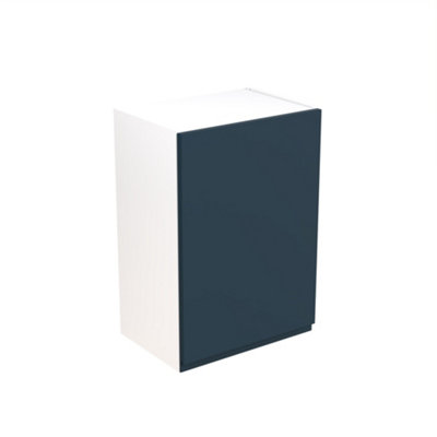 Kitchen Kit Wall Unit 500mm W/ J-Pull Cabinet DoorUltra Matt Indigo Blue from B&Q