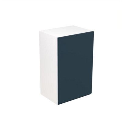 Kitchen Kit Wall Unit 450mm W/ J-Pull Cabinet DoorUltra Matt Indigo Blue from B&Q
