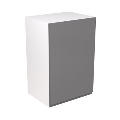 Kitchen Kit Dust Grey Gloss J-Pull Door Boiler Housing Wall Unit Cabinet Handleless Soft Close Flatpack600X900mm from B&Q