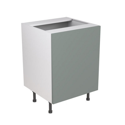 Kitchen Kit Sage Matt Slab Door Sink/Hob Base Unit Cabinet Soft Close Drawers Flatpack - 600X870mm Green