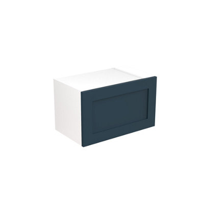 Kitchen Kit Matt Shaker Door Wall Mounted Short Bridging Unit Cabinet Soft Close Flatpack - 500X288mm Indigo/Blue