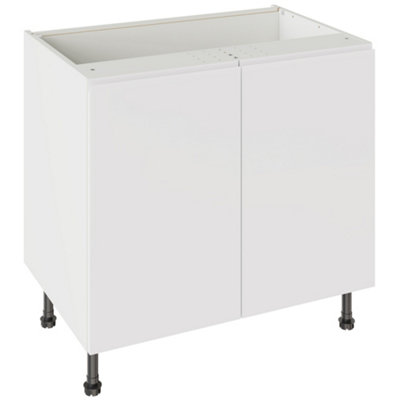 Kitchen Kit Base Unit 900mm W/ J-Pull Cabinet DoorSuper Gloss White from B&Q