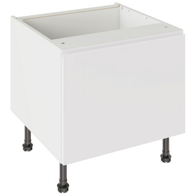 Kitchen Kit White Matt J-Pull Door Belfast Sink Base Unit Cabinet Handleless Flatpack600X455mm from B&Q