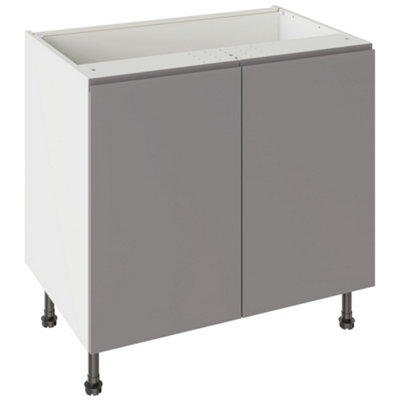 Kitchen Kit Base Unit 900mm W/ J-Pull Cabinet DoorUltra Matt Dust Grey from B&Q