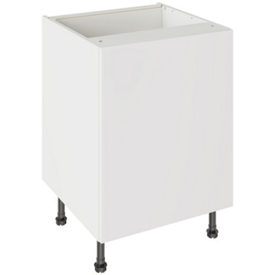 Kitchen Kit Sink Housing Base Unit 600mm W/ Value Slab Cabinet DoorMatt Snow White from B&Q