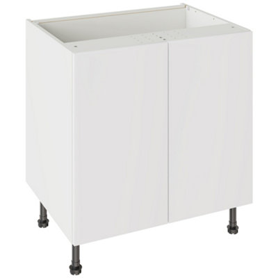 Kitchen Kit Base Unit 800mm W/ Value Slab Cabinet DoorMatt Snow White from B&Q
