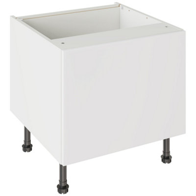 Kitchen Kit Snow White Matt Value Slab Door Belfast Sink Base Unit Cabinet Handleless Flatpack600X455mm from B&Q