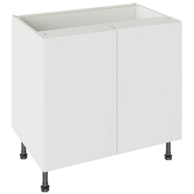 Kitchen Kit Base Unit 900mm W/ Value Slab Cabinet DoorMatt Snow White from B&Q