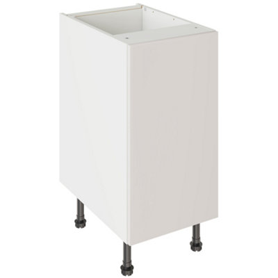 Kitchen Kit Base Unit 400mm W/ Value Slab Cabinet DoorMatt Light Grey from B&Q