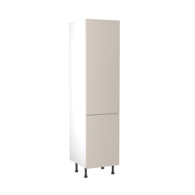 Kitchen Kit Larder Tall Unit 500mm W/ Value Slab Cabinet DoorMatt Light Grey from B&Q