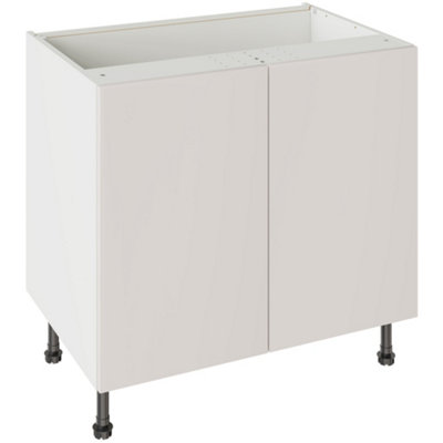 Kitchen Kit Base Unit 900mm W/ Value Slab Cabinet DoorMatt Light Grey from B&Q