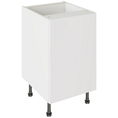 Kitchen Kit Base Unit 500mm W/ Slab Cabinet DoorSuper Gloss White from B&Q