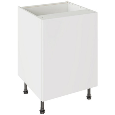 Kitchen Kit Base Unit 600mm W/ Slab Cabinet DoorSuper Gloss White from B&Q