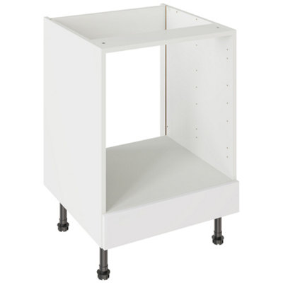Kitchen Kit Oven Housing Base Unit 600mm W/ Slab Cabinet DoorSuper Gloss White from B&Q