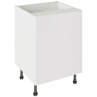 Kitchen Kit Sink Housing Base Unit 600mm W/ Slab Cabinet DoorSuper Gloss White from B&Q