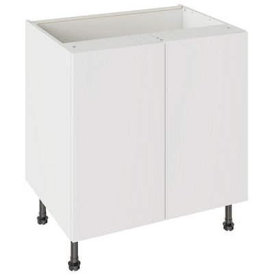 Kitchen Kit Base Unit 800mm W/ Slab Cabinet DoorSuper Gloss White from B&Q