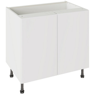 Kitchen Kit Base Unit 900mm W/ Slab Cabinet DoorSuper Gloss White from B&Q