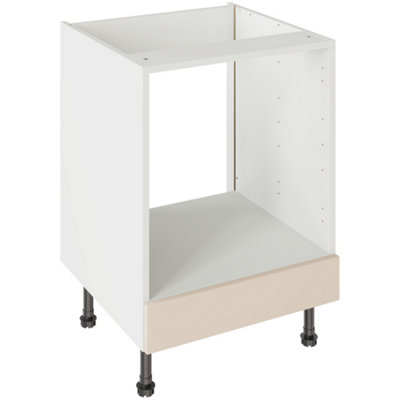 Kitchen Kit Oven Housing Base Unit 600mm W/ Slab Cabinet DoorSuper Gloss Cashmere from B&Q