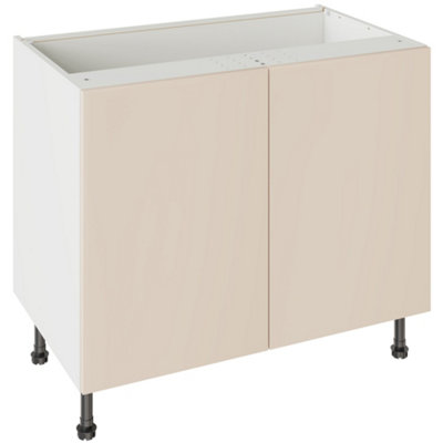 Kitchen Kit Base Unit 1000mm W/ Slab Cabinet DoorSuper Gloss Cashmere from B&Q