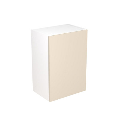 Kitchen Kit Wall Unit 500mm W/ Slab Cabinet DoorSuper Gloss Cashmere from B&Q