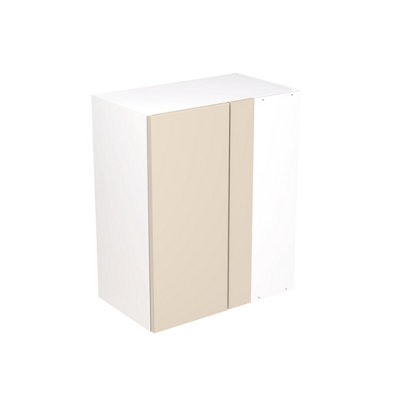 Kitchen Kit Wall Unit Blind Corner 600mm W/ Slab Cabinet DoorSuper Gloss Cashmere from B&Q